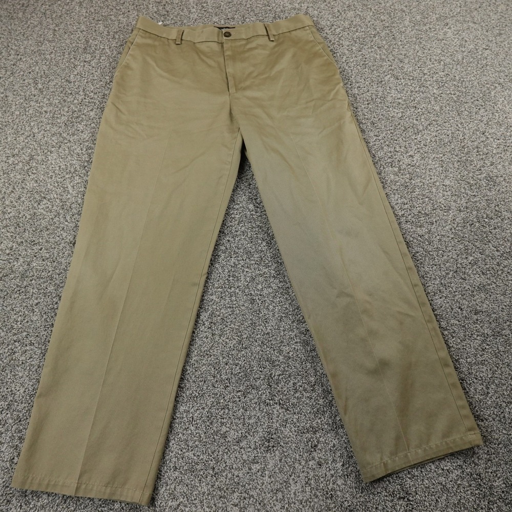 Dockers Pants Mens 36X31 Beige Khaki Chino Trouser D3 Straight Flat Front Work